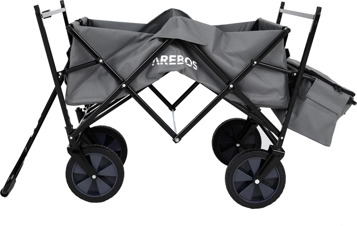 AREBOS Handwagen Vouwbare dak Handwagen Vouwbare Trolley Uitrustingswagen Grijs AREBOS Handwagen Vouwbare Dak Handwagen Vouwbare Trolley Uitrustingswagen Grijs -Bo-Camp Verkoop 1200x759 5