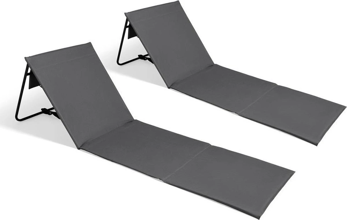 Intimo Strandmat - 2 Stuks - Grijs - 100x51x41cm Intimo Strandmat - 2 Stuks - Grijs - 100x51x41cm -Bo-Camp Verkoop 1200x760 1