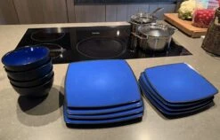 Camping Servies - 12 Delig – 100% Melamine Servies Set – Campingservies – Melamine Servies - Blue Ocean -Bo-Camp Verkoop 1200x766 1