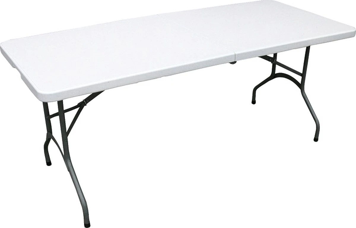 ERRO Campingtafel - Vouwtafel - 180x74x72 cm - Wit - Voor 8 personen ERRO Campingtafel - Vouwtafel - 180x74x72 Cm - Wit - Voor 8 Personen -Bo-Camp Verkoop