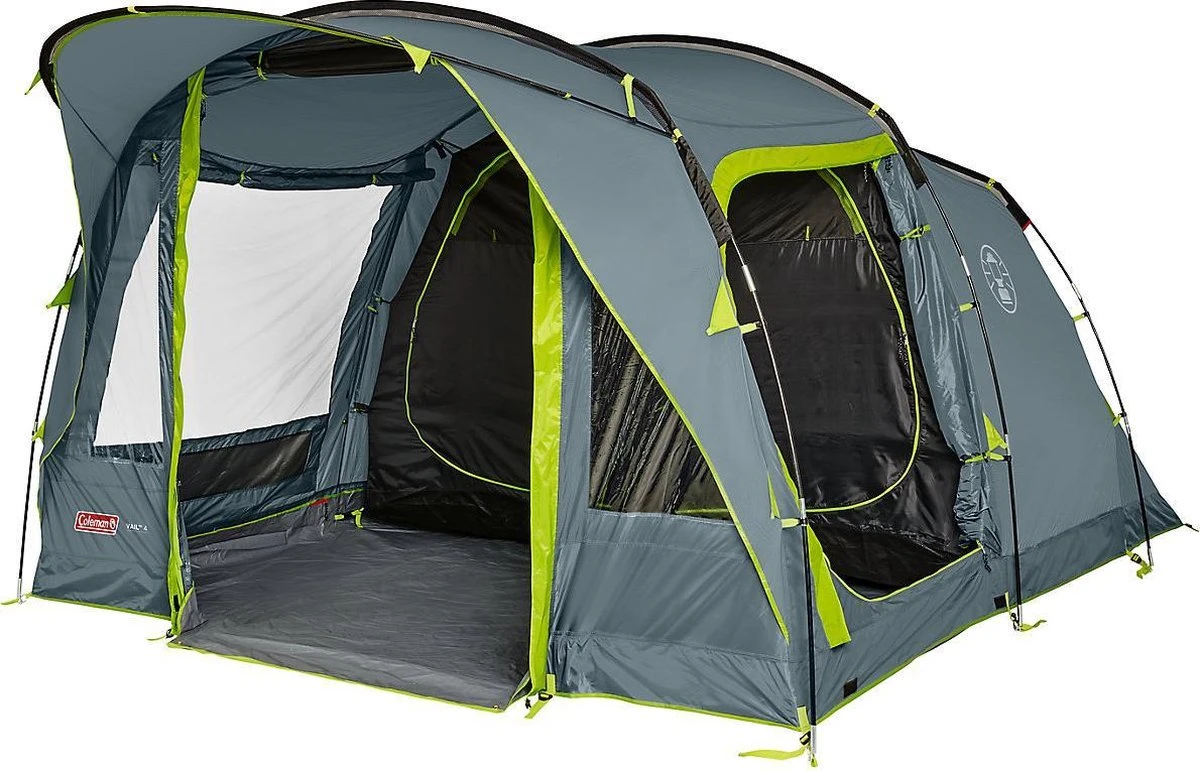 Coleman Vail 4 Tunneltent - Familie Tent - 4-Persoons - Grijs/Groen Coleman Vail 4 Tunneltent - Familie Tent - 4-Persoons - Grijs/Groen -Bo-Camp Verkoop 1200x771 6