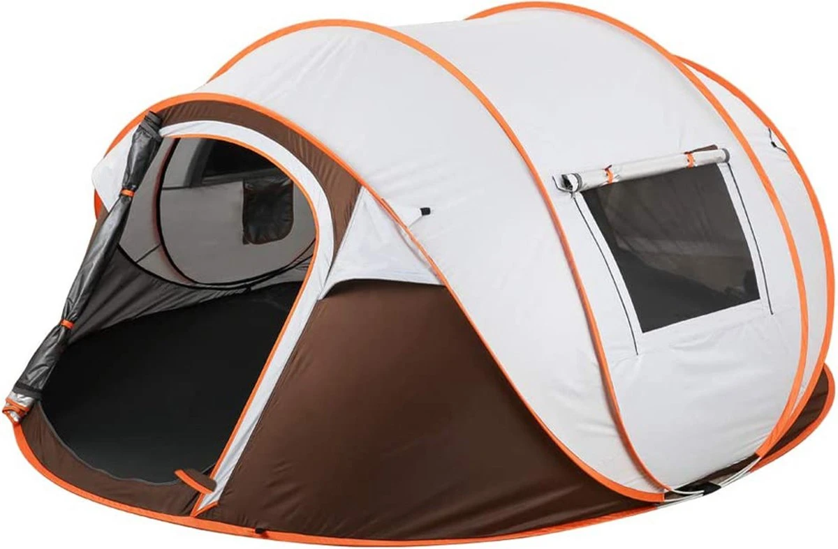 Fly Lab Luxe Pop Up Tent - Kampeer tent - Grijs/Oranje - 4 Persoons Fly Lab Luxe Pop Up Tent - Kampeer Tent - Grijs/Oranje - 4 Persoons -Bo-Camp Verkoop 1200x787 3