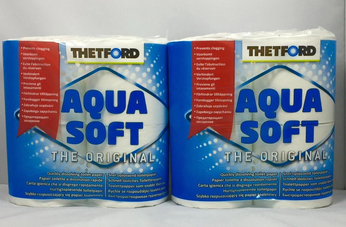 2 X Thetford Aqua Soft Toiletpapier - 4 Rollen 2 X Thetford Aqua Soft Toiletpapier - 4 Rollen -Bo-Camp Verkoop 1200x788 2