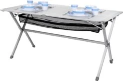 Campart Campingtafel XL TA-0806 - Opvouwbaar, Lichtgewicht En Met Verstelbare Poten - Kampeertafel Inklapbaar Inclusief Opbergtas - 140 X 80 X 70 Cm - Wit -Bo-Camp Verkoop 1200x793