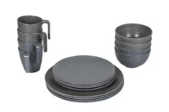 Bo-Camp Campingservies - 100% Melamine - 16-delig - Stone - Grijs -Bo-Camp Verkoop 1200x794 84