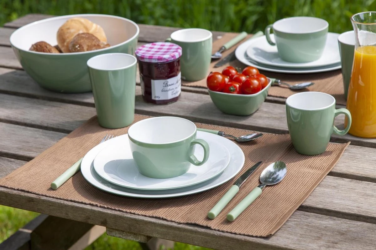 Bo-Camp Servies - Campingbord - 100% Melamine - 16-delig - Groen Bo-Camp Servies - Campingbord - 100% Melamine - 16-delig - Groen -Bo-Camp Verkoop 1200x799 83