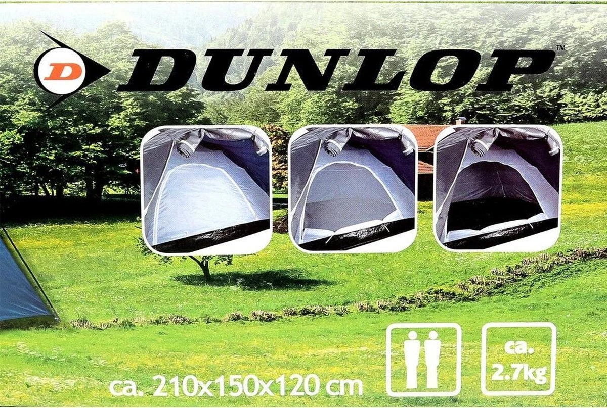 Dunlop Tent - Blauw - 2 Persoons Dunlop Tent - Blauw - 2 Persoons -Bo-Camp Verkoop 1200x808 5