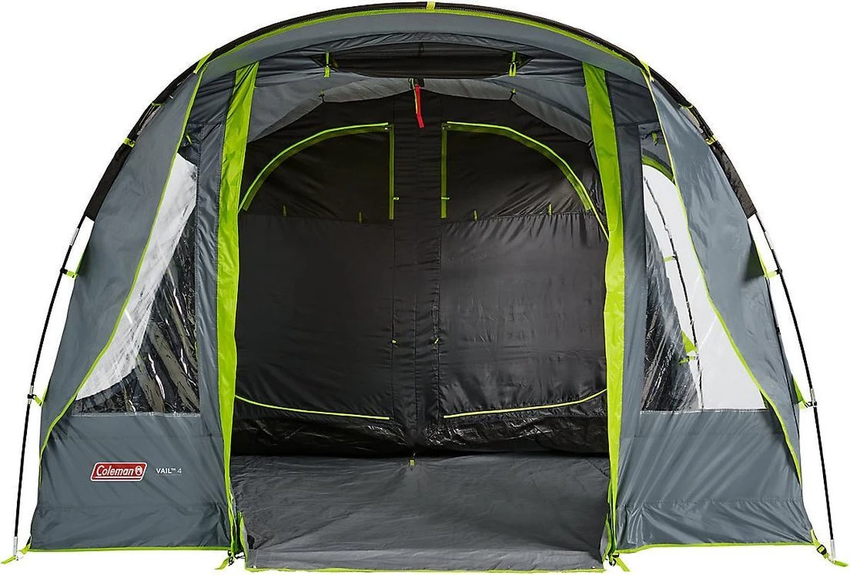 Coleman Vail 4 Tunneltent - Familie Tent - 4-Persoons - Grijs/Groen Coleman Vail 4 Tunneltent - Familie Tent - 4-Persoons - Grijs/Groen -Bo-Camp Verkoop 1200x811 6