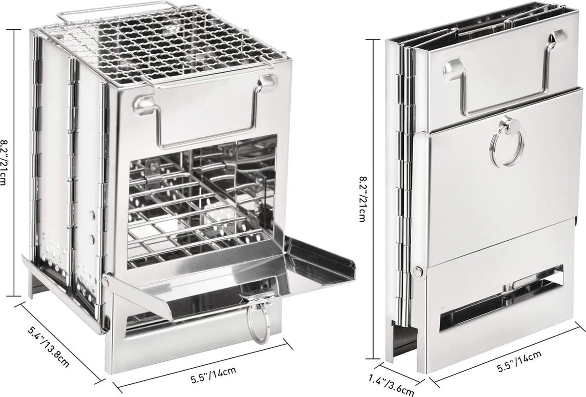 House of Husk Draagbaar Houtkachel Voor Kamperen - Klein Camping Oven - Kampeer Kachel - Camping Kooktoestel - Camping Accessoires House Of Husk Draagbaar Houtkachel Voor Kamperen - Klein Camping Oven - Kampeer Kachel - Camping Kooktoestel - Camping Accessoires -Bo-Camp Verkoop