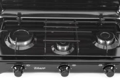 Zilan - Gas Kooktoestel 3 Pits - Campingkooktoestel - Gaskookplaat - Zwart -Bo-Camp Verkoop 1200x819 3