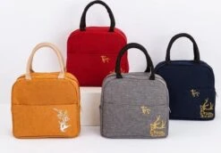 Koeltas - Lunchtas - Volwassenen En Kinderen - Compact Picknick & Lunchtasje - Lunch - Werk - Diep Goud -Bo-Camp Verkoop 1200x835 4