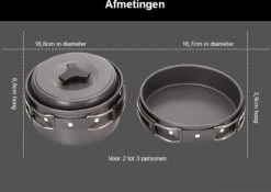 Hikr® Camping Pannenset - Complete 22-delige Kookset - Lichtgewicht - Kookgerei Servies - Outdoor - BPA-vrij - Keukengerei Set -Bo-Camp Verkoop 1200x848 7