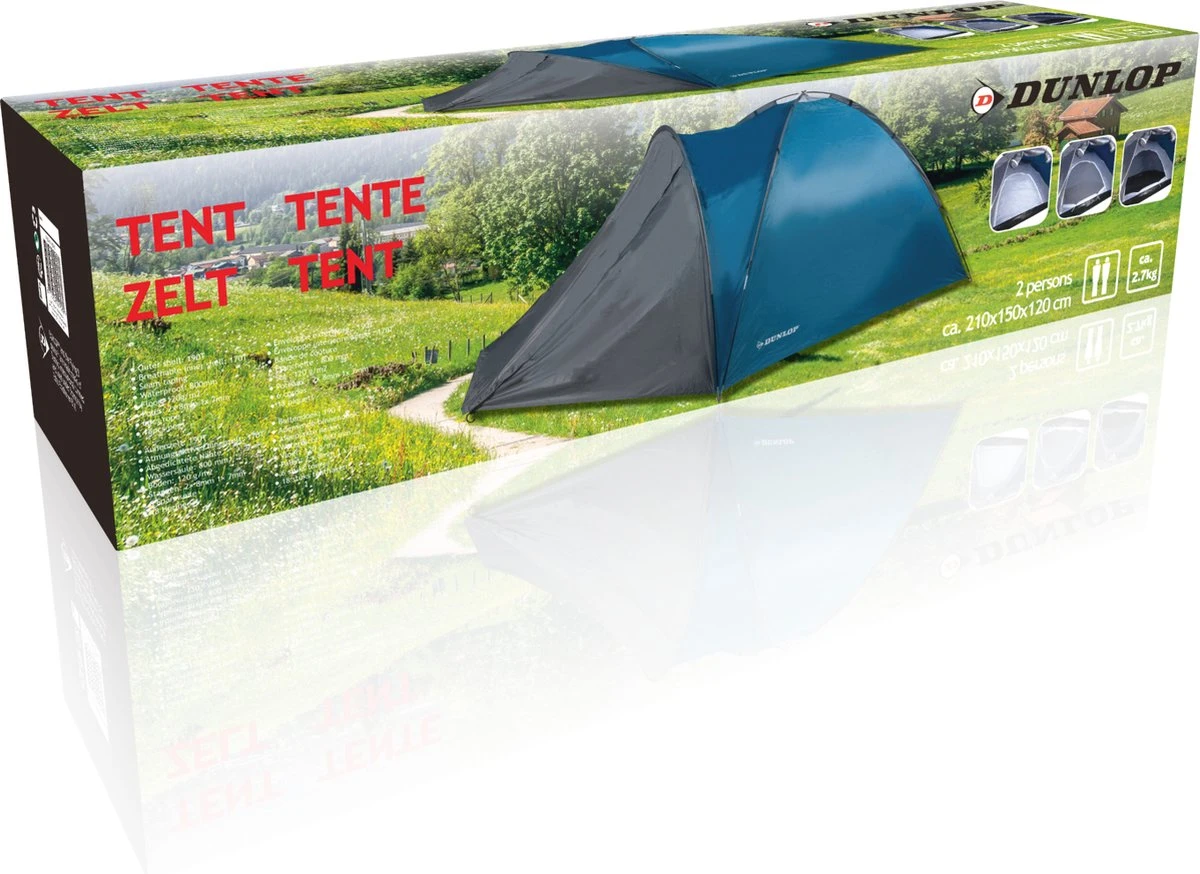Dunlop Tent - Blauw - 2 Persoons Dunlop Tent - Blauw - 2 Persoons -Bo-Camp Verkoop 1200x874 8