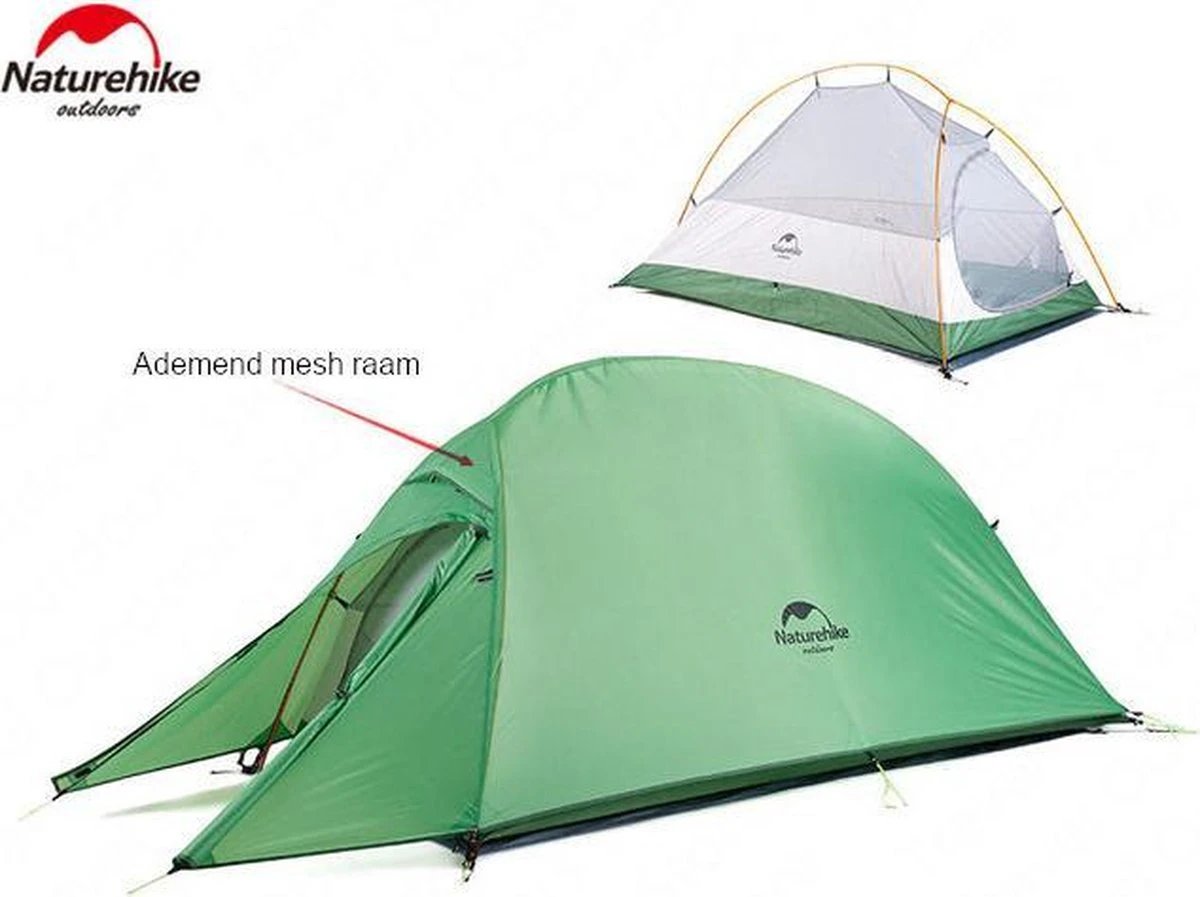 Cloud Up 1 Upgraded - Naturehike® - 1 persoons tent - Lichtgewicht tent - Incl. grondzeil - 210T 3000mm - Outdoor - Waterdicht - Hiking & Wandelen Cloud Up 1 Upgraded - Naturehike® - 1 Persoons Tent - Lichtgewicht Tent - Incl. Grondzeil - 210T 3000mm - Outdoor - Waterdicht - Hiking & Wandelen -Bo-Camp Verkoop 1200x897 4