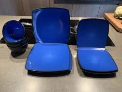 Camping Servies - 12 Delig – 100% Melamine Servies Set – Campingservies – Melamine Servies - Blue Ocean -Bo-Camp Verkoop 1200x900 50