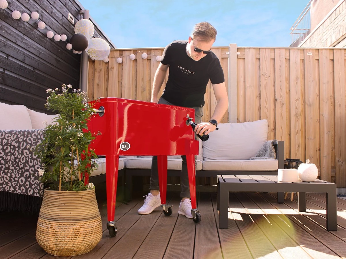 AXI Retro Cooler Rood - Koeler met wielen - 76L inhoud - Koelbox met aftapkraan AXI Retro Cooler Rood - Koeler Met Wielen - 76L Inhoud - Koelbox Met Aftapkraan -Bo-Camp Verkoop 1200x900 82