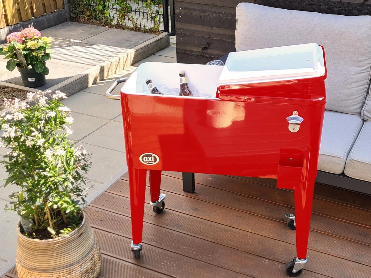 AXI Retro Cooler Rood - Koeler met wielen - 76L inhoud - Koelbox met aftapkraan AXI Retro Cooler Rood - Koeler Met Wielen - 76L Inhoud - Koelbox Met Aftapkraan -Bo-Camp Verkoop 1200x900 84