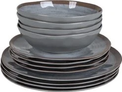 Bo-Camp Servies - Halo - 12-delig - Grijs 12 Bo-Camp Servies - Halo - 12-delig - Grijs -Bo-Camp Verkoop 1200x908