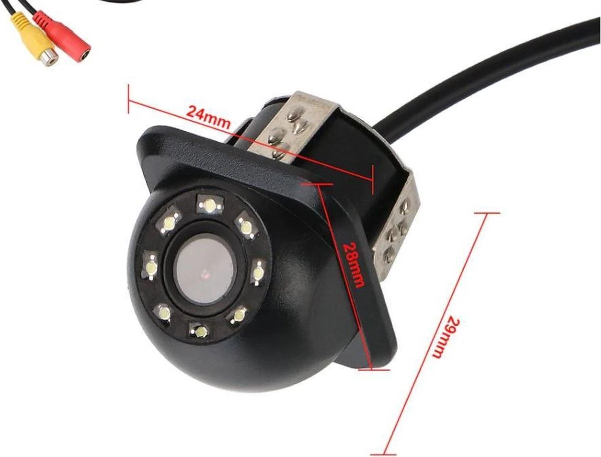 Achteruitrijcamera | Universeel | 8 LED Achteruitrijcamera | Universeel | 8 LED -Bo-Camp Verkoop