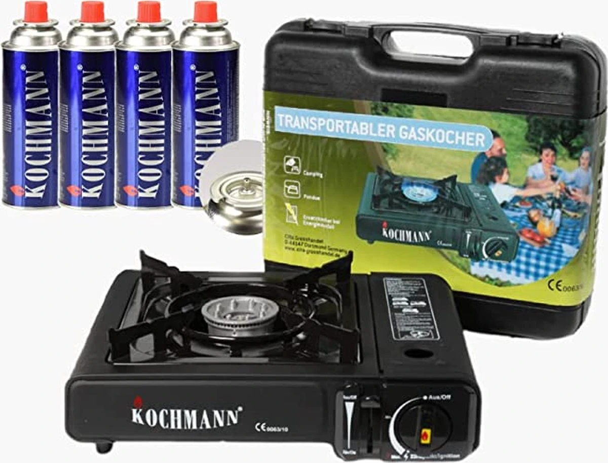 Trasnportabler Gaskocher - Draagbaar Gasvuur Met 4 kookstel gasflessen Trasnportabler Gaskocher - Draagbaar Gasvuur Met 4 Kookstel Gasflessen -Bo-Camp Verkoop 1200x915 2