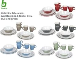 Bo-Camp Servies - Campingbord - 100% Melamine - 16-delig - Grijs -Bo-Camp Verkoop 1200x928 3