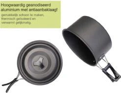 Hikr® Camping Pannenset - Complete 22-delige Kookset - Lichtgewicht - Kookgerei Servies - Outdoor - BPA-vrij - Keukengerei Set -Bo-Camp Verkoop 1200x930 3