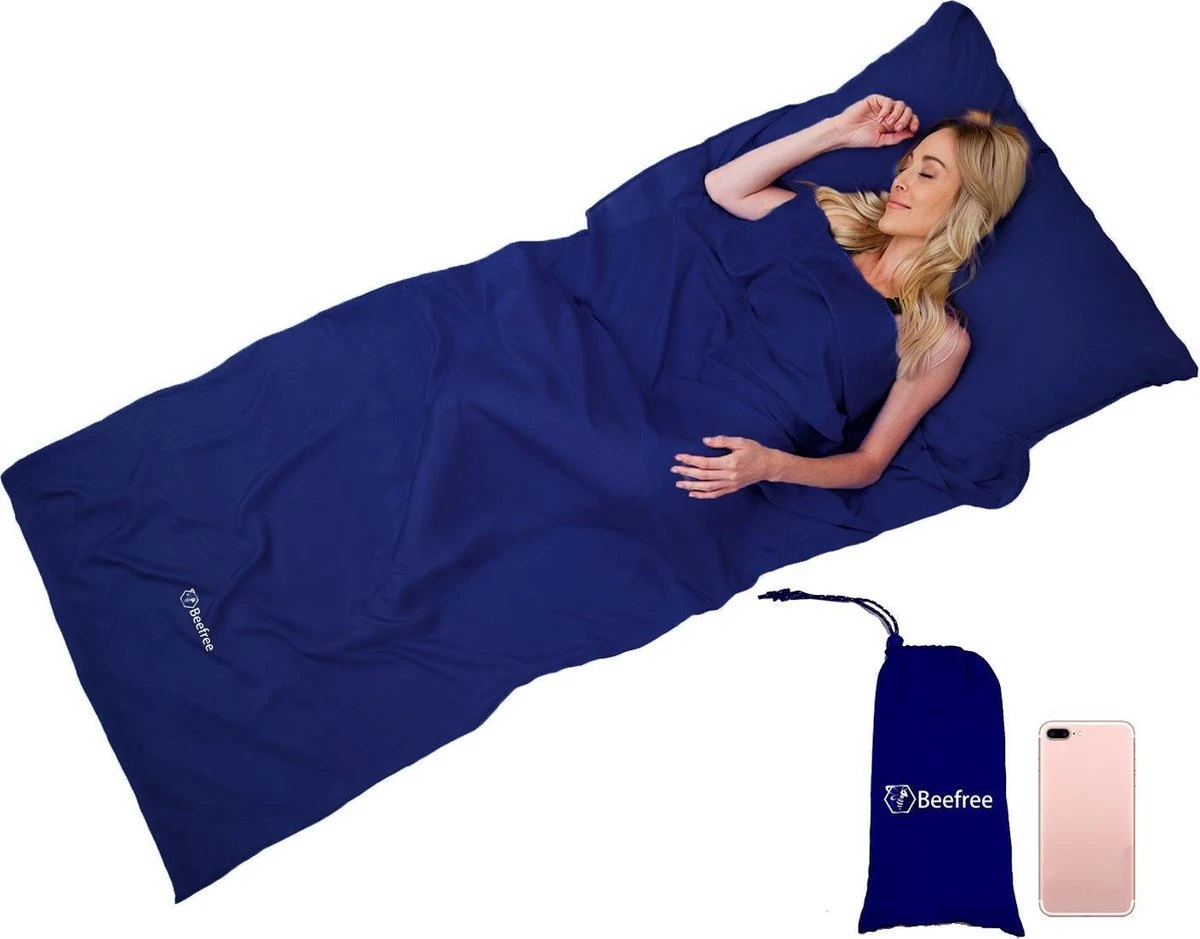 Beefree lakenzak - Dunne zomerslaapzak - liner | Blauw Beefree Lakenzak - Dunne Zomerslaapzak - Liner | Blauw -Bo-Camp Verkoop