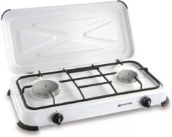 Kemper Gas Kooktoestel - Campingkooktoestel - INCLUSIEF Installatiesetje - Met 2 RVS Branders - 2600W -Bo-Camp Verkoop 1200x959