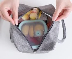 Koeltas - Lunchtas - Volwassenen En Kinderen - Compact & Handig: Zomer - Picknick -School - Lunch - Werk - Klassiek Grijs -Bo-Camp Verkoop 1200x987 2