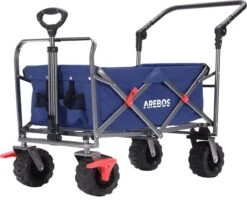 AREBOS Handkar | Transportwagen | Apparatuurwagen | Opvouwbaar | Duwstang| Blauw 9 AREBOS Handkar | Transportwagen | Apparatuurwagen | Opvouwbaar | Duwstang| Blauw -Bo-Camp Verkoop 1200x988 6