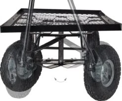 Relaxdays Bolderkar Tuin - Platte Tuinwagen - Luchtbanden - 200 Kg - Transportkar - Staal -Bo-Camp Verkoop 1200x989 10