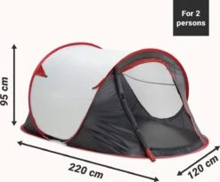 JEMIDI Tweepersoons Pop-up Tent - Opgooitent, Werptent Voor 2 Personen - Ideaal Als Festivaltent Of Kampeertent - Verschillende Kleuren -Bo-Camp Verkoop 1200x994 1