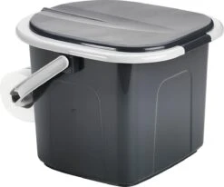Branq Toiletemmer Draagbaar Met Deksel - 15,5L - Antraciet 2 Branq Toiletemmer Draagbaar Met Deksel - 15,5L - Antraciet -Bo-Camp Verkoop 1200x999
