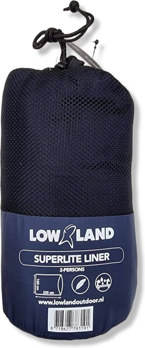 LOWLAND OUTDOOR® LAKENZAK - SUPERLITE - 2 PERS - 220X160 CM - 600GR LOWLAND OUTDOOR® LAKENZAK - SUPERLITE - 2 PERS - 220X160 CM - 600GR -Bo-Camp Verkoop