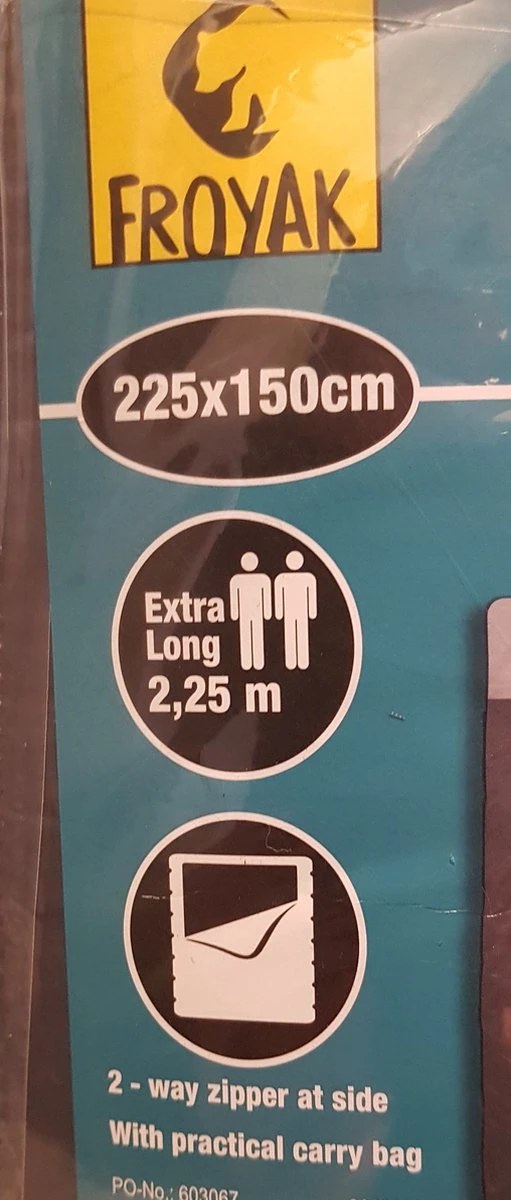 Froyak - 2-persoons slaapzak XXL Grijs 225 x 150 cm - Tweepersoonsslaapzak - Tweepersoons - Slaapzak Froyak - 2-persoons Slaapzak XXL Grijs 225 X 150 Cm - Tweepersoonsslaapzak - Tweepersoons - Slaapzak -Bo-Camp Verkoop 511x1200 1