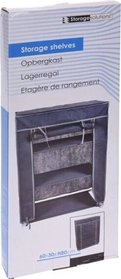 Merkloos GARDEROBE KAST - 3 SCHAPPEN - 60X30X80 CM 4 Merkloos GARDEROBE KAST - 3 SCHAPPEN - 60X30X80 CM -Bo-Camp Verkoop 523x1200
