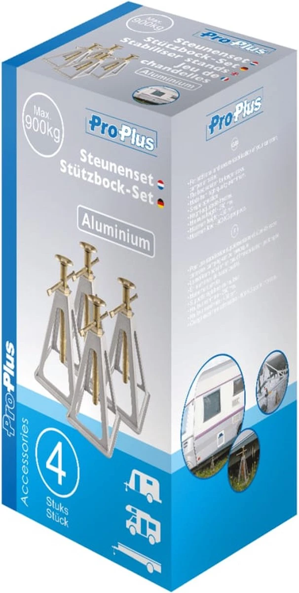 ProPlus Steunenset aluminium 4 stuks 360803 ProPlus Steunenset Aluminium 4 Stuks 360803 -Bo-Camp Verkoop