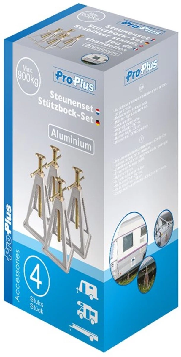 ProPlus Steunenset aluminium 4 stuks 360803 ProPlus Steunenset Aluminium 4 Stuks 360803 -Bo-Camp Verkoop