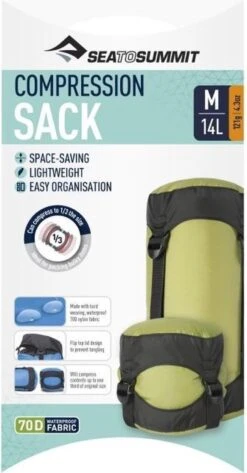 Sea To Summit Compressiezak - 14L - Groen - Lichtgewicht -Bo-Camp Verkoop 626x1200