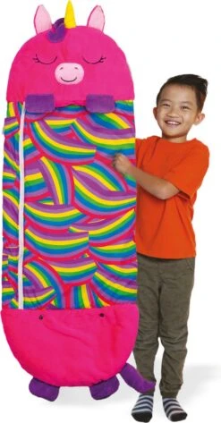 Mediashop Happy Nappers Kinderslaapzak - 2-in-1 Zachte Knuffel En Zomerslaapzak - Roze Eenhoorn Motief Voor Kinderen Van 3 Tot 6 Jaar -Bo-Camp Verkoop 627x1200