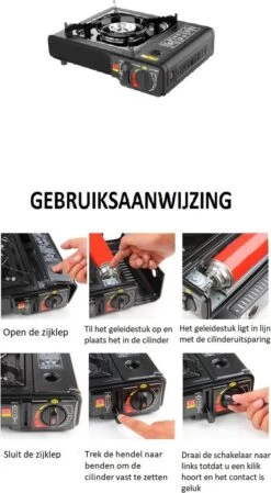 SMH LINE® Camping Kooktoestel - Draagbaar Gasfornuis - Incl. 10x Gasflessen En Koffer 4 SMH LINE® Camping Kooktoestel - Draagbaar Gasfornuis - Incl. 10x Gasflessen En Koffer -Bo-Camp Verkoop 660x1200 2