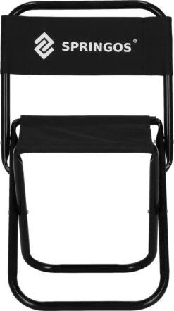 Springos Campingstoel | Kampeerstoel | Vouwstoel | Klapstoel | Zwart -Bo-Camp Verkoop 670x1200