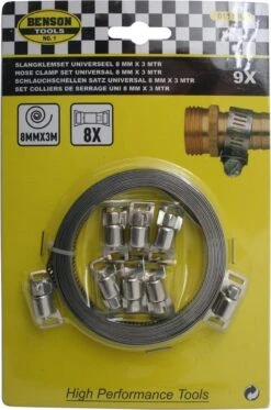 Benson Slangklem - Universeel - 8 Mm X 3 Meter - 9 Delig
