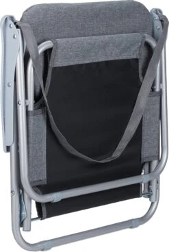 Relaxdays Strandstoel Opvouwbaar - Set Van 2 - Lage Campingstoel - Kampeerstoel Leuning - Grijs -Bo-Camp Verkoop 805x1200