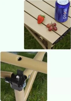 Buxibo - Lichtgewicht Vouwbare Campingtafel - Inklapbaar - Vis/Tuin/Picknick Tafel - Kamperen - Met Opberghoes - Aluminium - Grijs -Bo-Camp Verkoop 848x1200