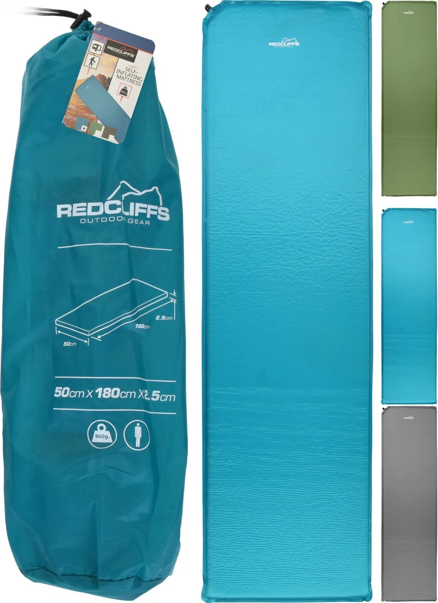 Redcliffs - Zelfopblaasbare slaapmat Groen - Zelfopblaasbaar Matras 180 x 50 cm - Camping matras - Groen Redcliffs - Zelfopblaasbare Slaapmat Groen - Zelfopblaasbaar Matras 180 X 50 Cm - Camping Matras - Groen -Bo-Camp Verkoop 872x1200 3