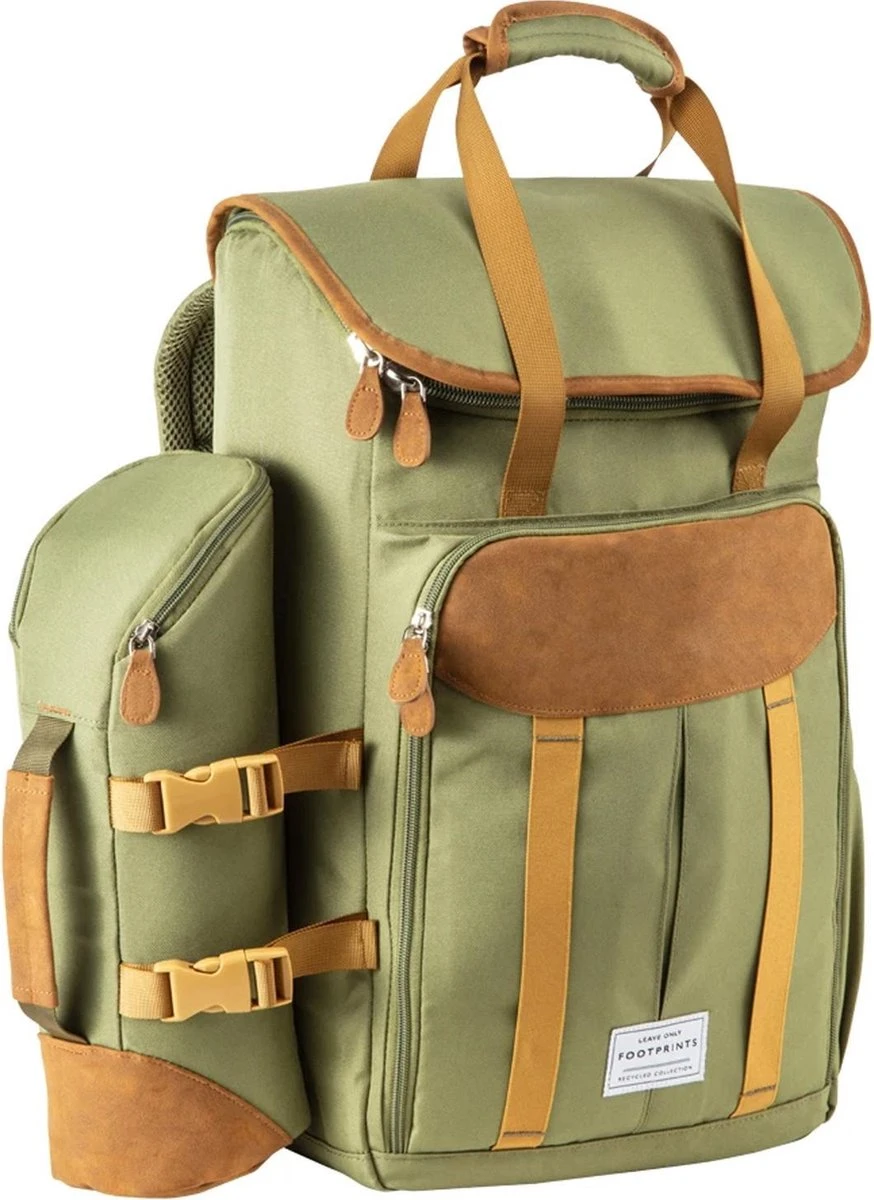 Cabinmax Koeltas - Koelrugzak - Picknick - Picknicktas met Flessenhouder - Koelrugtas 24L - Olive Green Cabinmax Koeltas - Koelrugzak - Picknick - Picknicktas Met Flessenhouder - Koelrugtas 24L - Olive Green -Bo-Camp Verkoop 874x1200 3