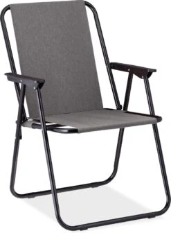 Relaxdays Campingstoel Inklapbaar Set Van 2 - Klapstoel 100 Kg - Visstoel Met Armleuningen - Grijs -Bo-Camp Verkoop 882x1200