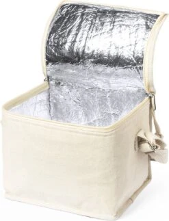 Merkloos Koeltas - Lunchtas - Koeltasje Lunch - Koelelementen - Isolatie - Volwassenen - Dames - Heren - 17 X 22 Cm - Katoen - Gebroken Wit -Bo-Camp Verkoop 918x1200 7