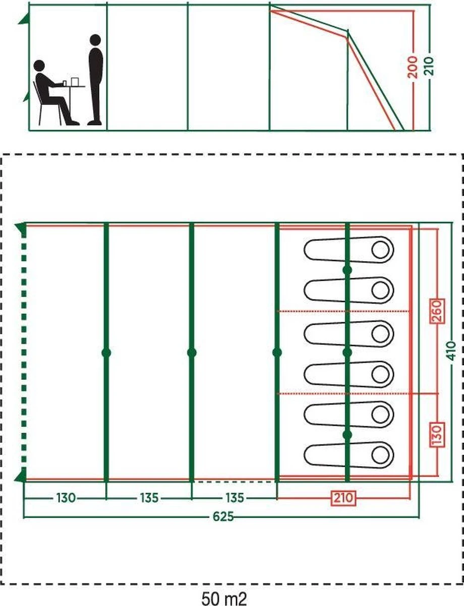 Coleman Vail 6L Tunneltent - Familie Tent - 6-Persoons - Grijs/Groen Coleman Vail 6L Tunneltent - Familie Tent - 6-Persoons - Grijs/Groen -Bo-Camp Verkoop 920x1200 4
